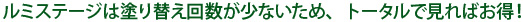 ルミステージは塗り替え回数が少ないため、トータルで見ればお得！